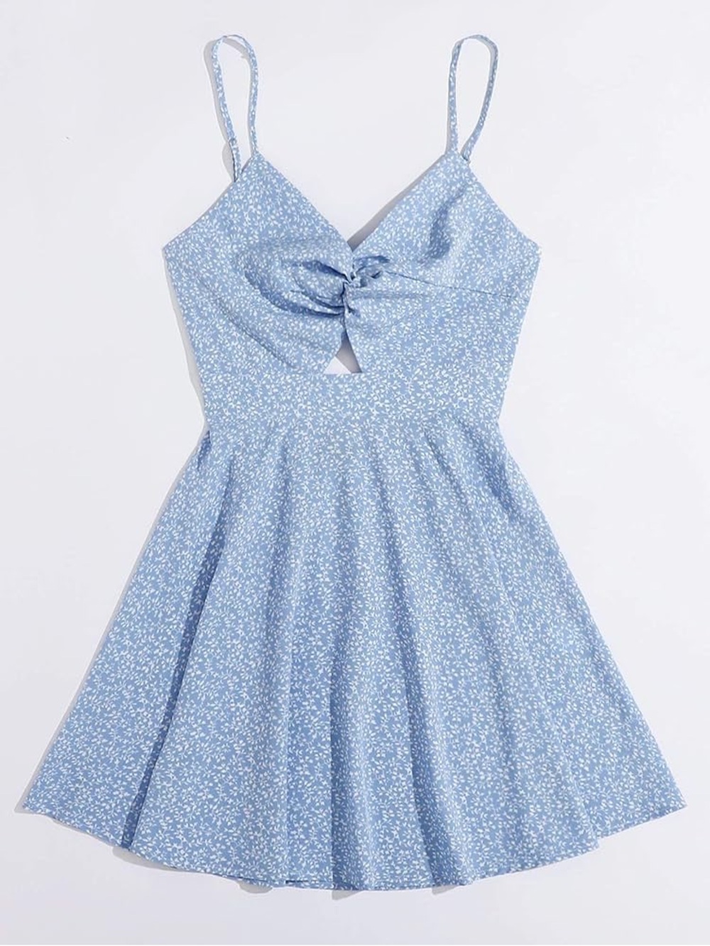 Women’s baby blue spaghetti strap peep hole dress size 4 / Small